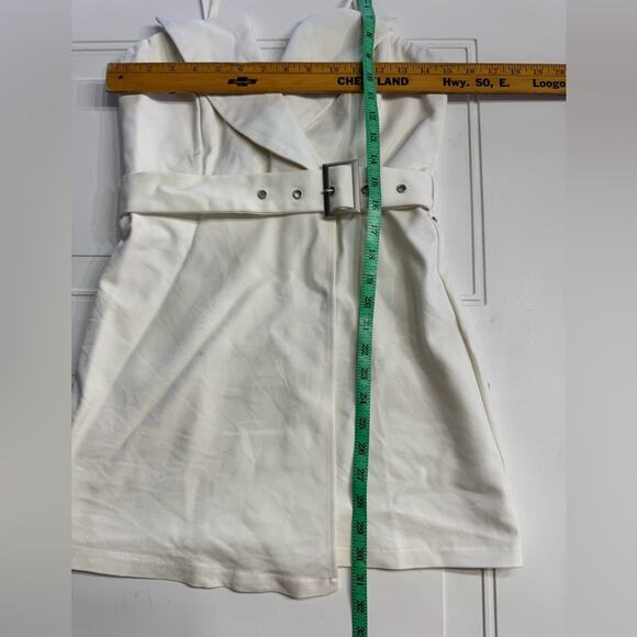 Superdown Revolve Kasey Off White Belted Blazer Mini Dress Size Medium - Picture 5 of 5